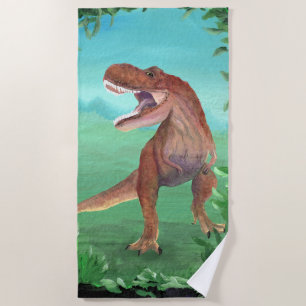 Toalha De Praia Raízes de Dinossauro T-Rex