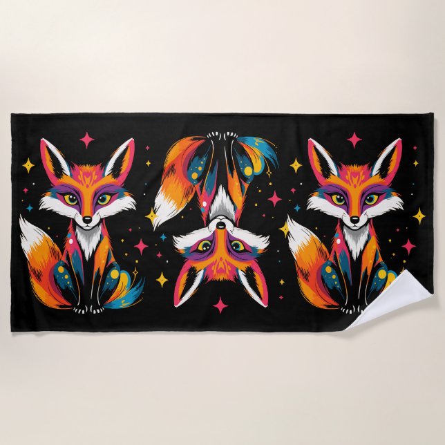 Toalha De Praia Raposa Mística (Frente)