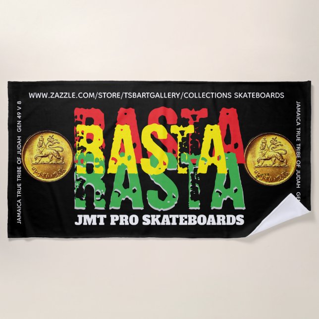 Toalha De Praia RASTA. JMT Beach Towel (Frente)