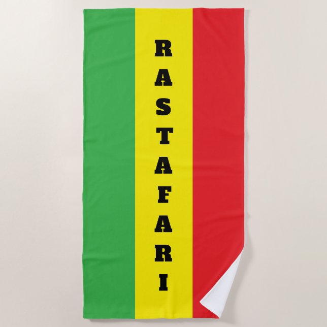 Toalha De Praia Rastafari flag custom (Frente)
