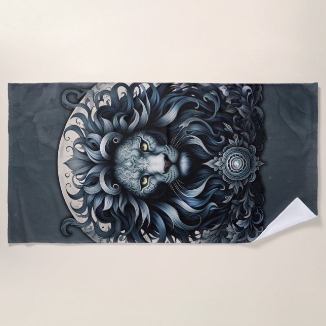 Toalha De Praia Real elegância, uma majestosa ornamentado de cabeç (Frente)