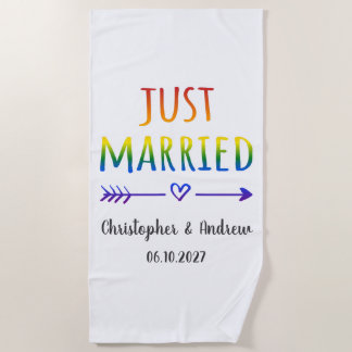 Toalha De Praia Recém-Casados I - Casamento LGBTQ