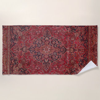 Toalha De Praia Red Antique Carpet