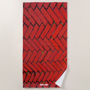 Toalha De Praia Red Brick Chevron