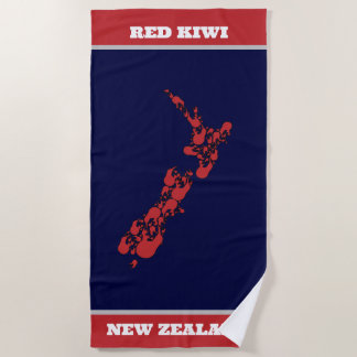 Toalha De Praia Red Kiwi New Zelândia Beach Towel