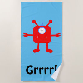 Toalha De Praia Red Monster - Beach Blanket