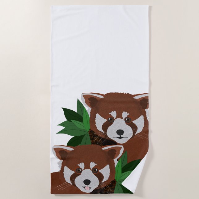 Toalha De Praia Red Panda Beach Towel (Frente)