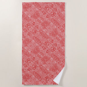 Toalha De Praia Red Pattern Beach Towel