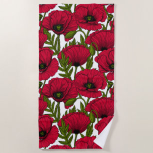 Toalha De Praia Red Poppy jardim 2
