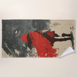 Toalha De Praia Red Riding Hood Wolf Beach Towel – Dark Fairy Tale