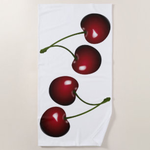Toalha De Praia Red Sweet Cherry - Natural