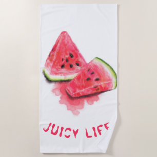 Toalha De Praia Red Sweet Juicy Watermelon Beach Towel