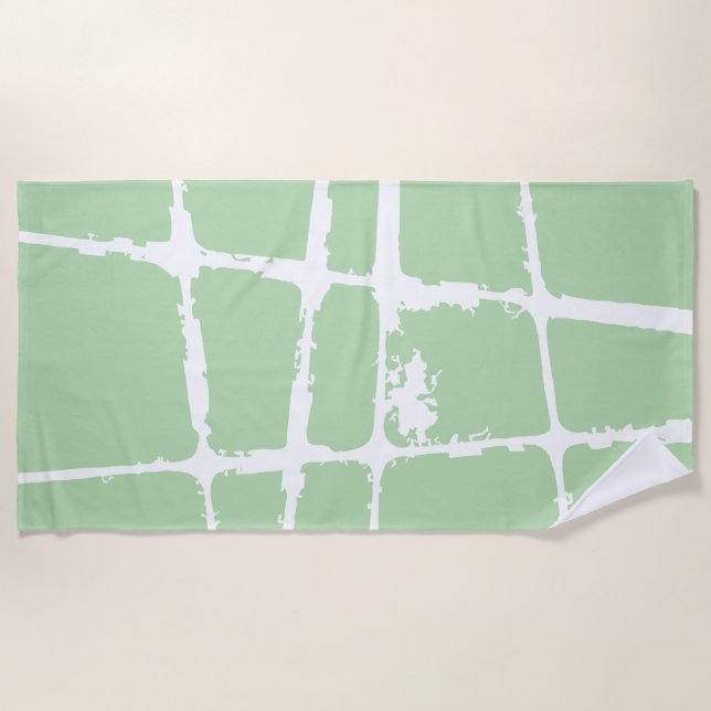 Toalha De Praia Refined White Light Grunge Modern Dirty Mesh (Frente)