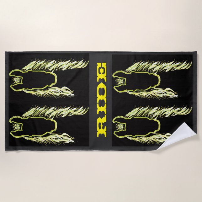 Toalha De Praia Reflexões Sunny de um Cavalo (Frente)