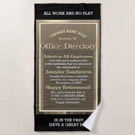 Toalha De Praia Reforma Engraçada Relaxe e Divirta-se