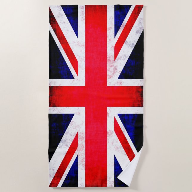 Toalha De Praia Reino Unido British England Flag Towel (Frente)