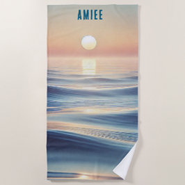 Toalha De Praia Relaxamento do Oceano e do Sol