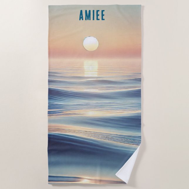 Toalha De Praia Relaxamento do Oceano e do Sol (Frente)