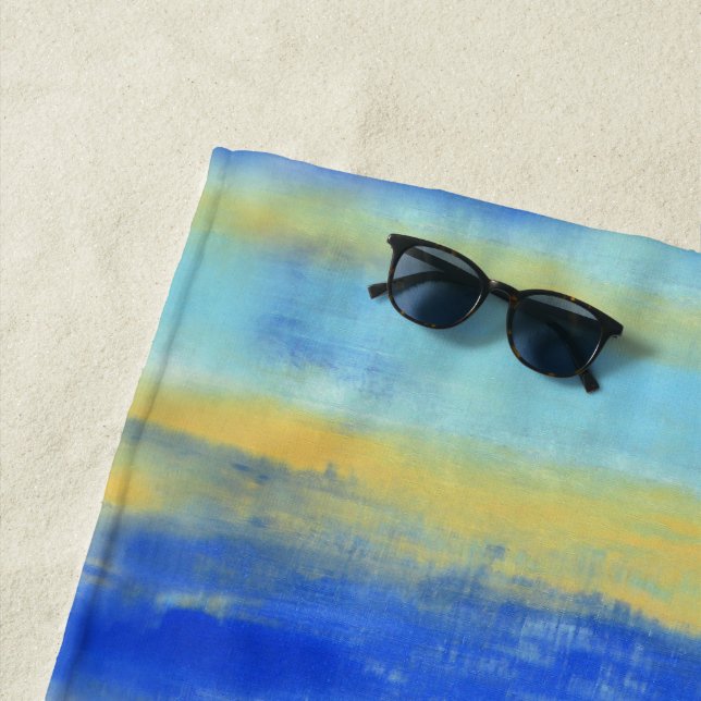 Toalha De Praia Relaxing Beach Aqua Turquiose Nautical  (In Situ)