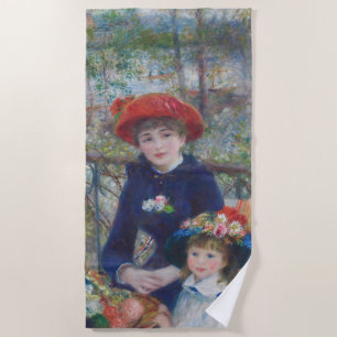 Toalha De Praia Renoir Duas Irmãs Varanda Impressionismo Francês 