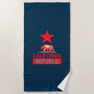 Toalha De Praia República de Califórnia no estilo do pop em a