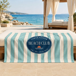 Toalha de Praia Resort Teal Cabana Stripe