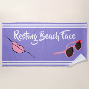 Toalha De Praia Resting Beach Face Lavanda Beach Towl