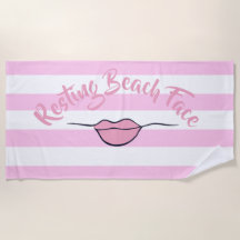 Resting Beach Face Strike Pink and White