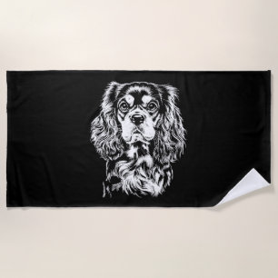 Toalha De Praia Retrato do Cavalier King Charles Roupas Minimalist