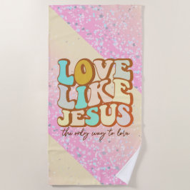 Toalha De Praia Retro Amor Como Jesus