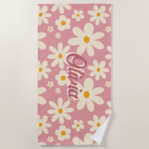 Retro groovy daisy boho desert rosa personalizado