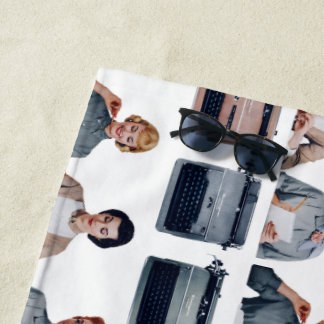 Toalha De Praia Retro Happy Administrative Professionals Day 
