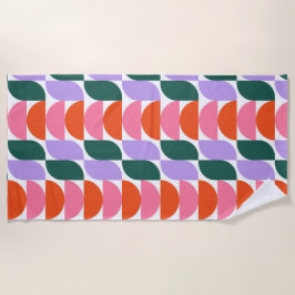 Toalha De Praia Retro MCM Geométrico de Meio século Bauhaus