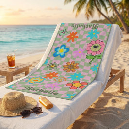Toalha de Praia Retro Personalizada | Presente com
