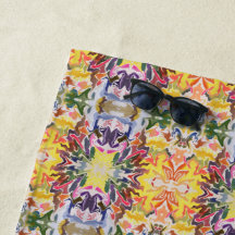 Retro Psicodélico Colorido Caleidoscópio Abstrato