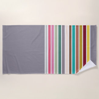 Toalha De Praia Retro Stripe Pattern Beach Towel