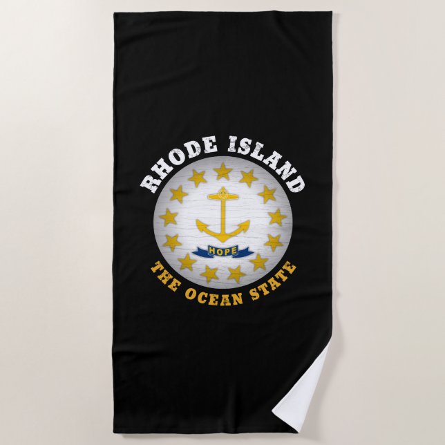 TOALHA DE PRAIA RHODE ISLAND OCEAN STATE FLAG (Frente)