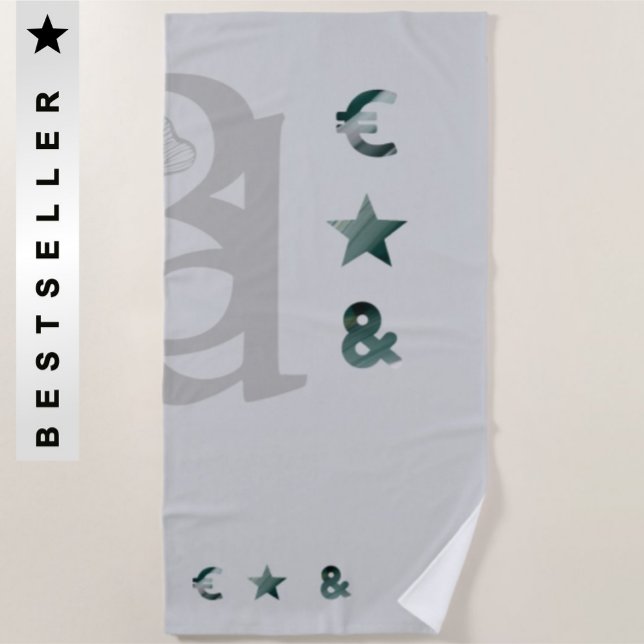 Toalha De Praia RICH Beach Towel Abstrato Trend Decor Green (Criador carregado)