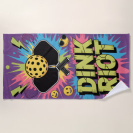 Toalha De Praia Riot Funny Urban Splash De Flecheira De Pickleball