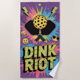 Toalha De Praia Riot Funny Urban Splash De Flecheira De Pickleball