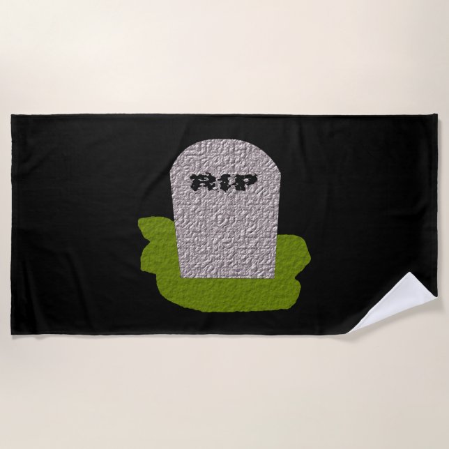 Toalha De Praia RIP Tombstone Beach Towel (Frente)