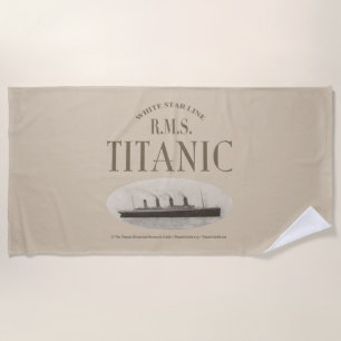 Toalha De Praia RMS Titanic - Nave Fantasma Sepia Beach Towel