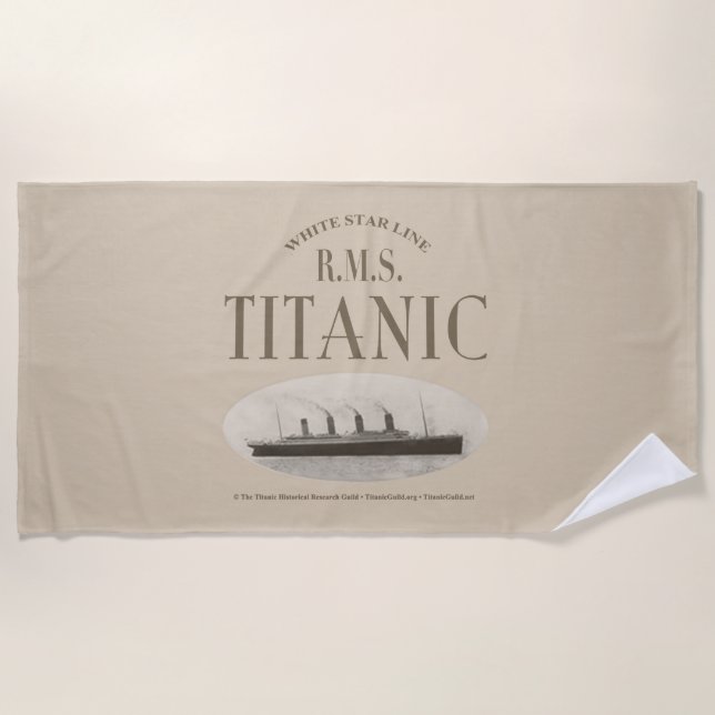 Toalha De Praia RMS Titanic - Nave Fantasma Sepia Beach Towel (Frente)