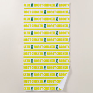 Toalha De Praia Robot Chicken Stripe Pattern