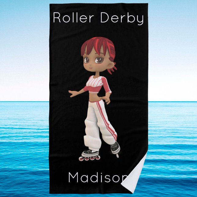 Toalha de Praia Roller Derby (Criador carregado)