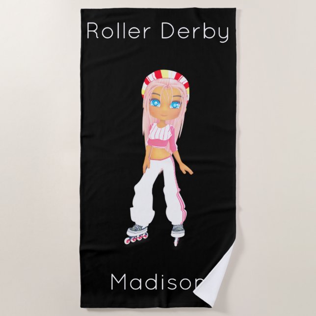 Toalha De Praia Roller Derby Beach Towel (Frente)