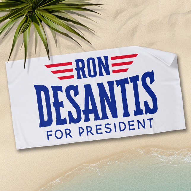 Toalha De Praia Ron DeSantis para o Presidente 2024 - Campanha (Ron DeSantis Beach Towel)