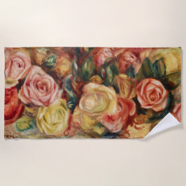 Toalha De Praia Rosas (1912) apresentada por Pierre-Auguste Renoir