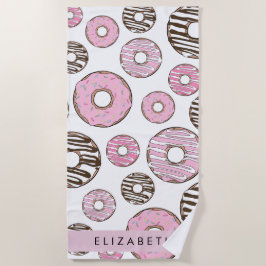 Toalha De Praia Rosquinhas Rosa, Rosquinhas Brancas, Espelhos, Seu