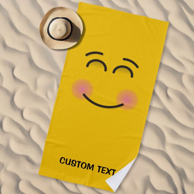Toalha De Praia Rosto Sorridente com Olhos Sorridentes (Criador carregado)